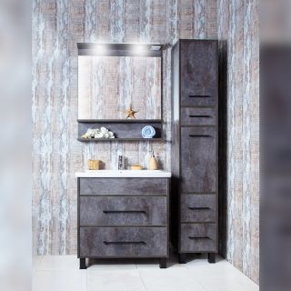 Зеркало с подсветкой Бриклаер Чили 4627125415166 70 см цемент